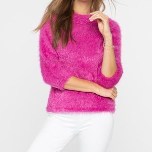 NIC+ZOE Magenta Cozy Up To Eyelash Sweater